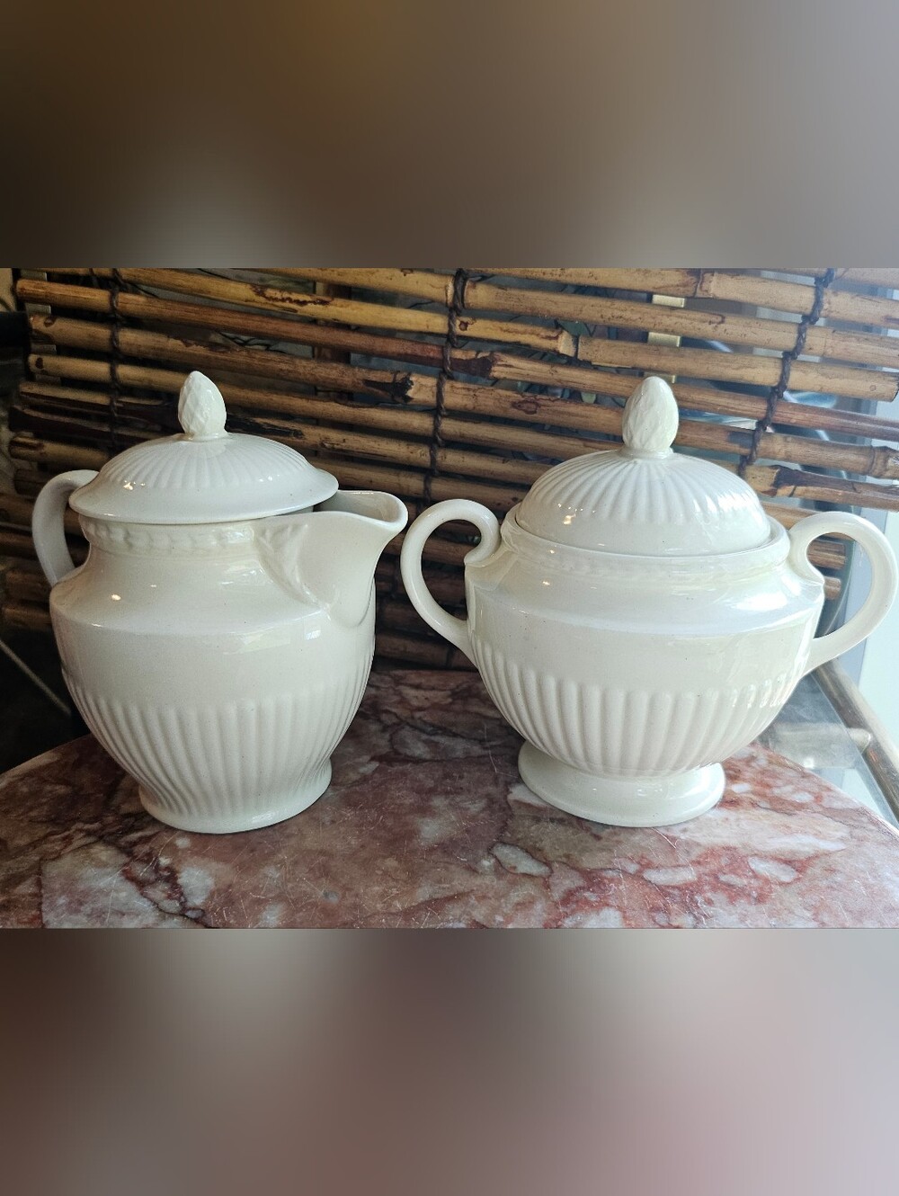 Wedgwood Edme Cream & Sugar Set